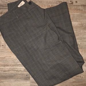 Loft Marisa Plaid Trousers- lined, cuffed bottom